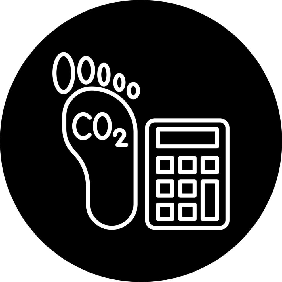 carbon footprint calcul Vector Icon Style