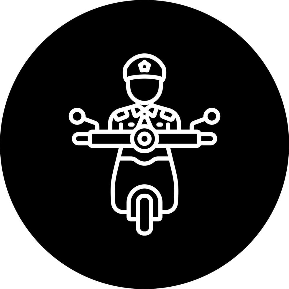 police officer on scoot Vector Icon Style