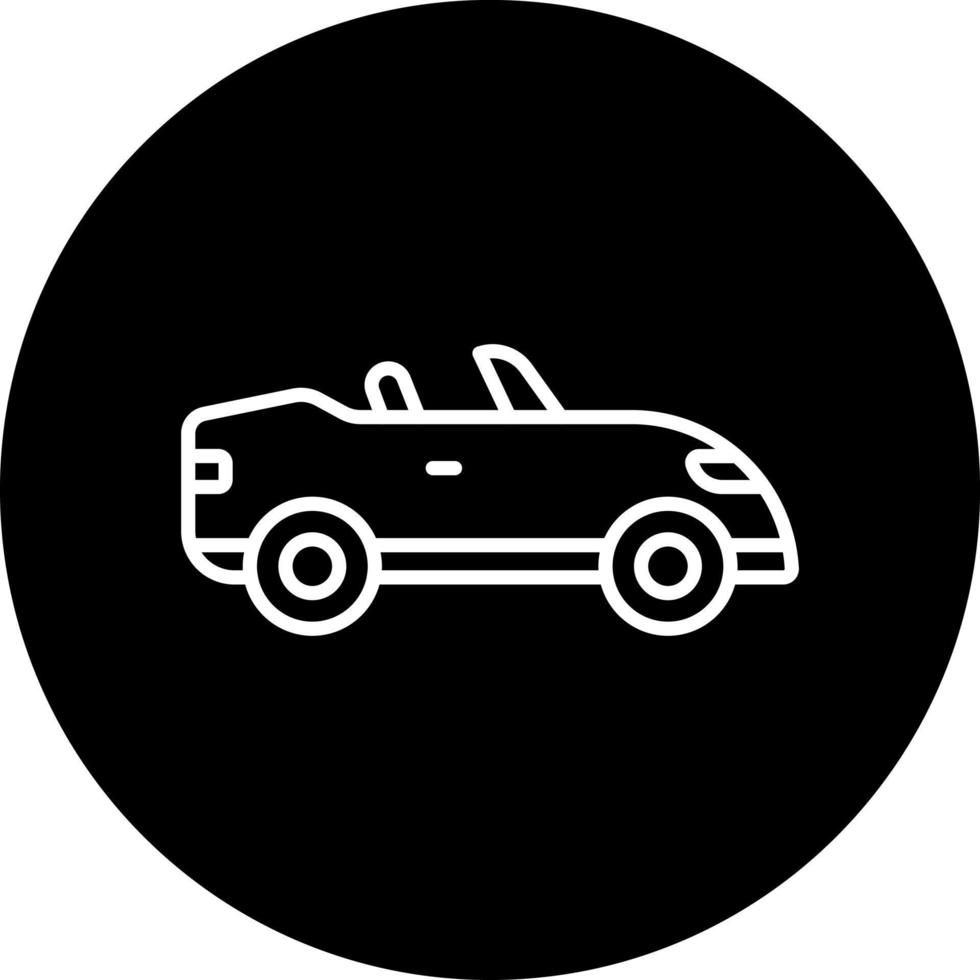 Convertible Car Vector Icon Style