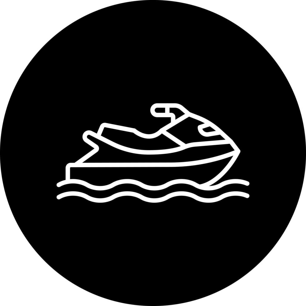 Jet Ski Vector Icon Style