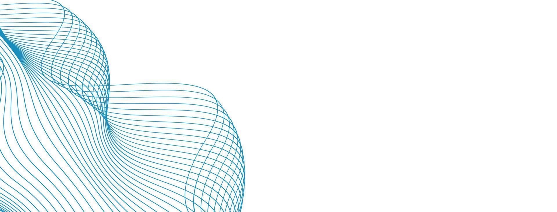 abstract blue wave background. Blue minimal round lines abstract background. Abstract blue wave lines pattern background vector