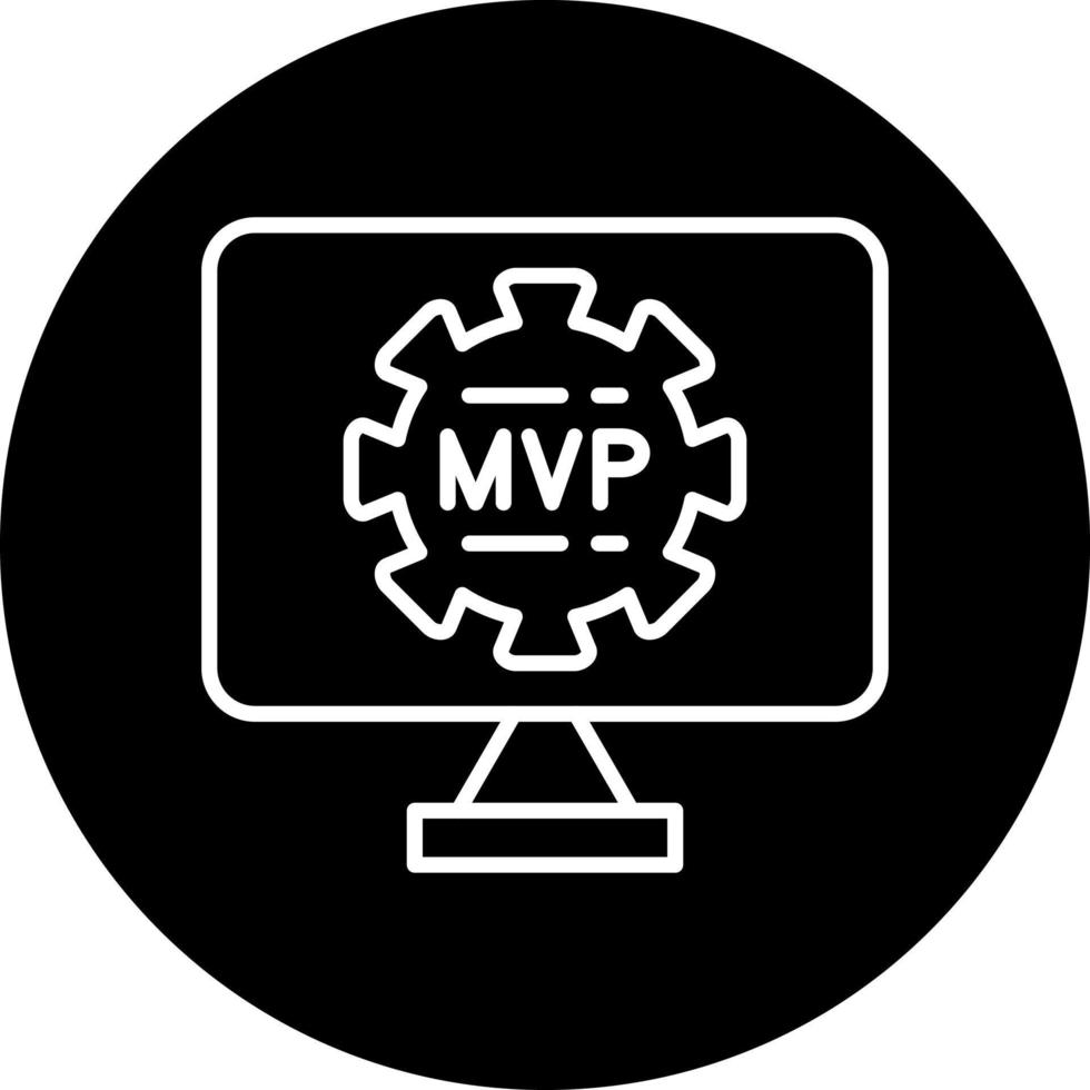 mvp vector icono estilo