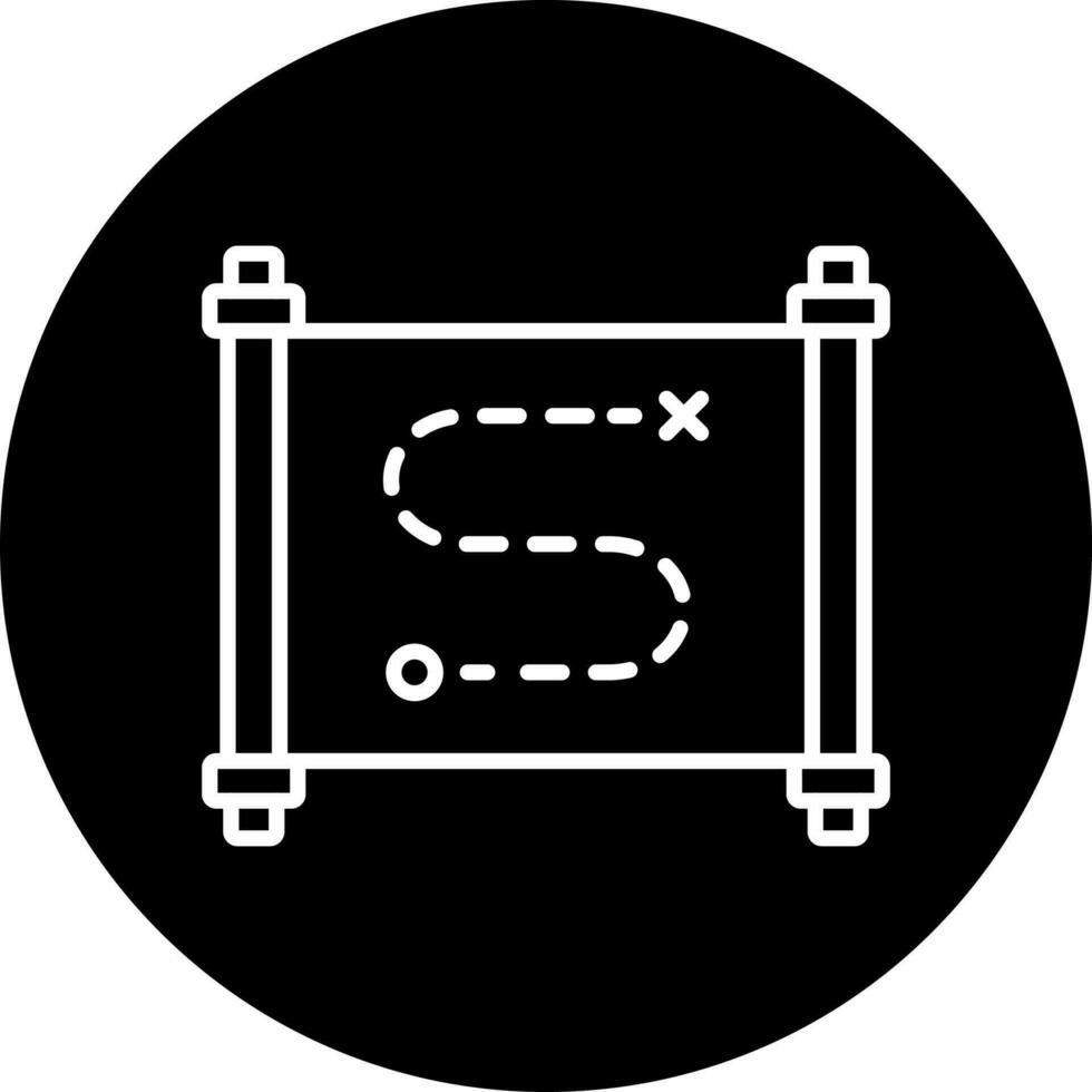 Treasure Map Vector Icon Style