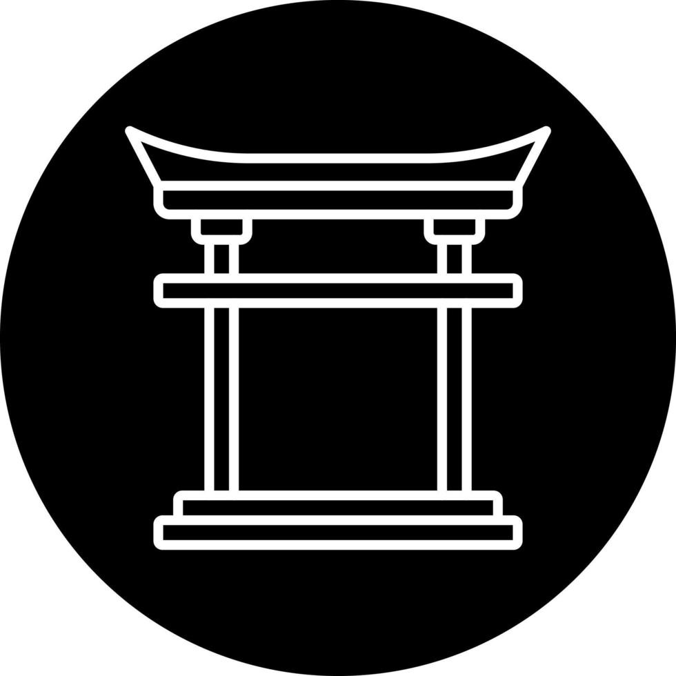 Torii Gate Vector Icon Style