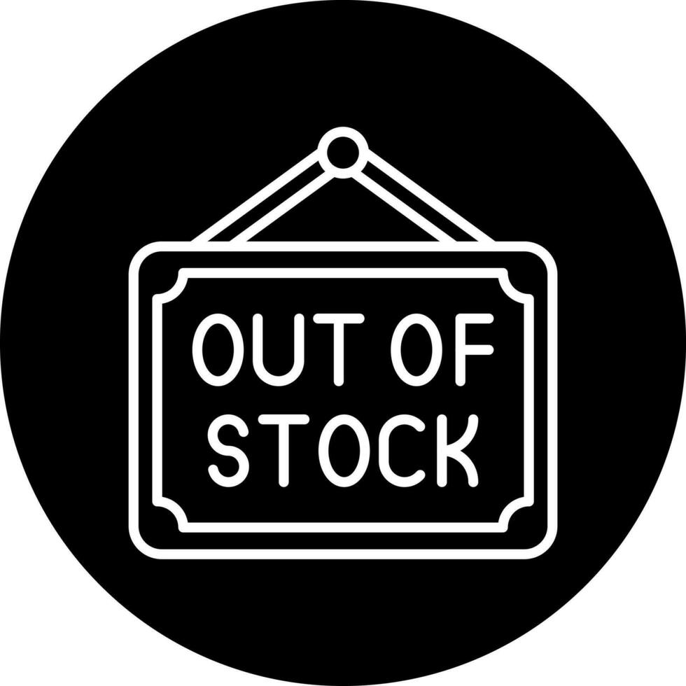 out of stock Vector Icon Style