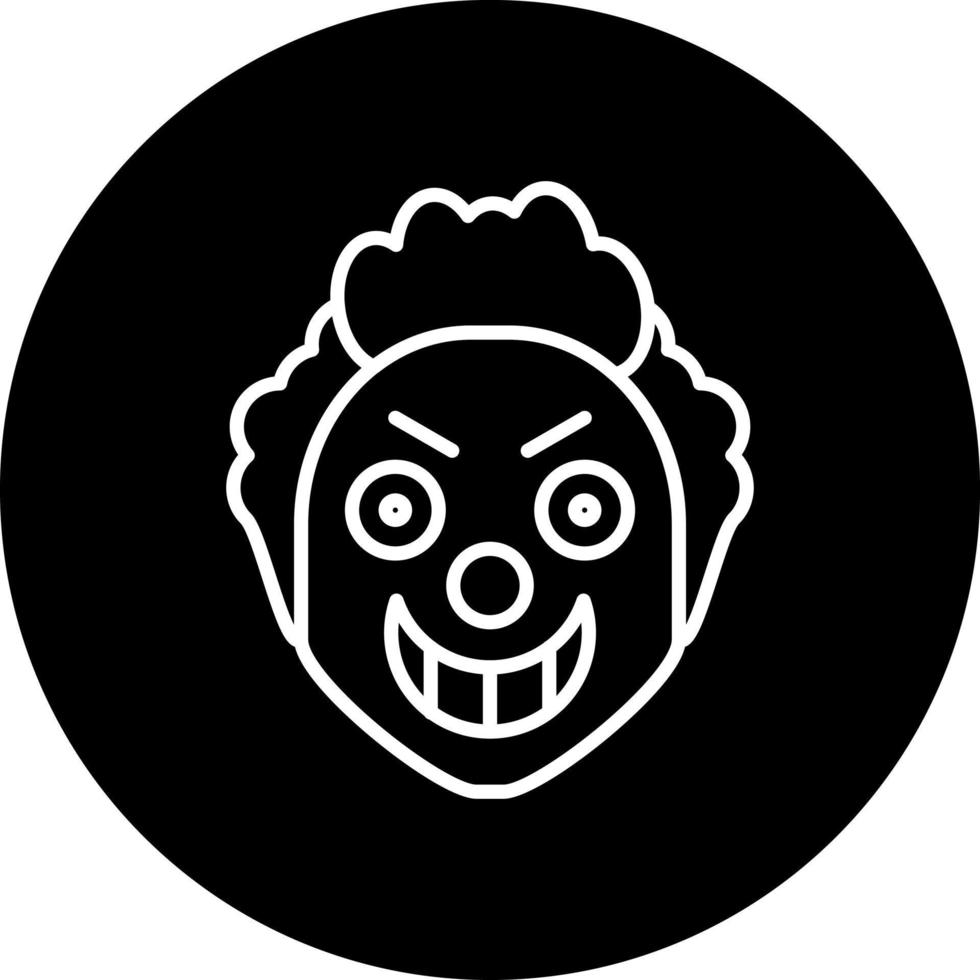 de miedo payaso vector icono estilo