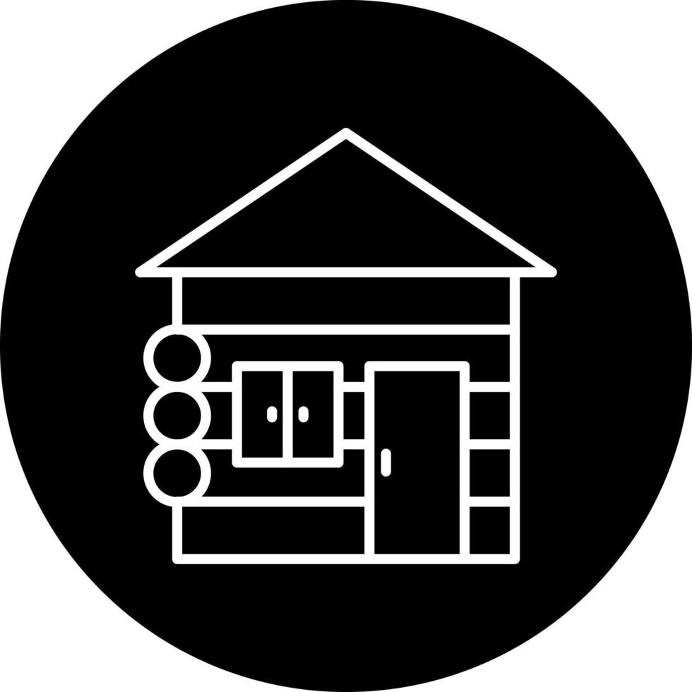 wood cabin Vector Icon Style