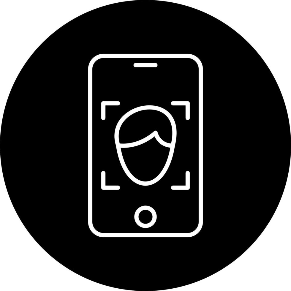 mobile face detection Vector Icon Style