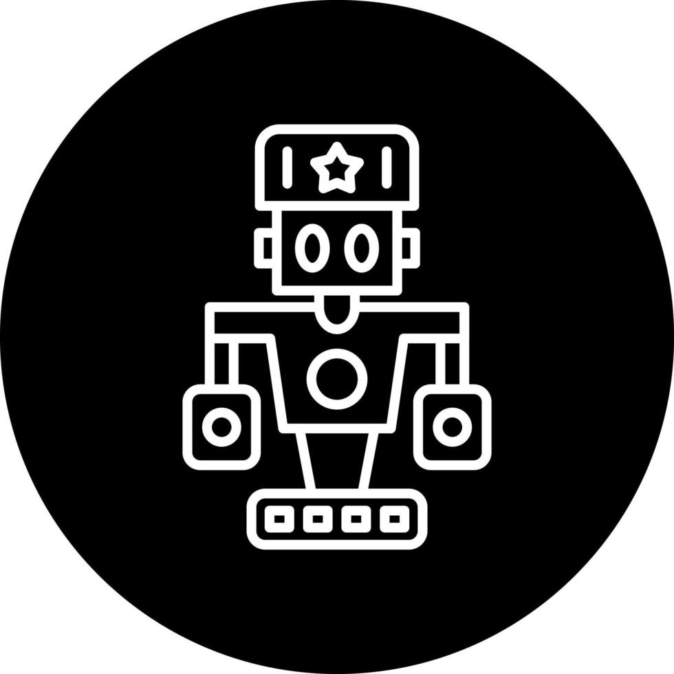 Military Robot Vector Icon Style