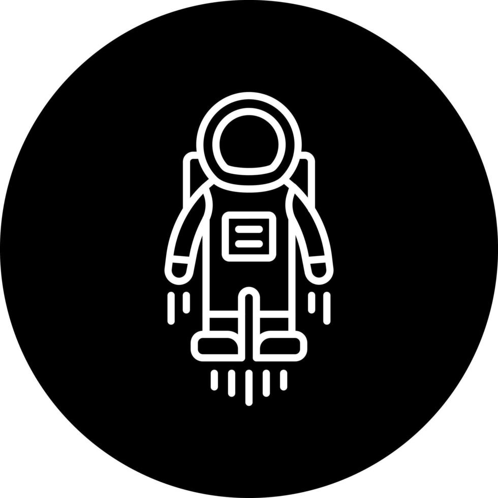 astronauta volador vector icono estilo