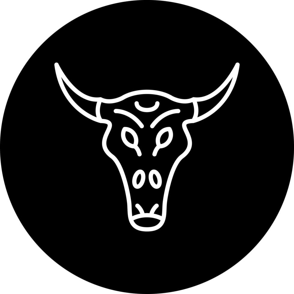 toro cráneo vector icono estilo