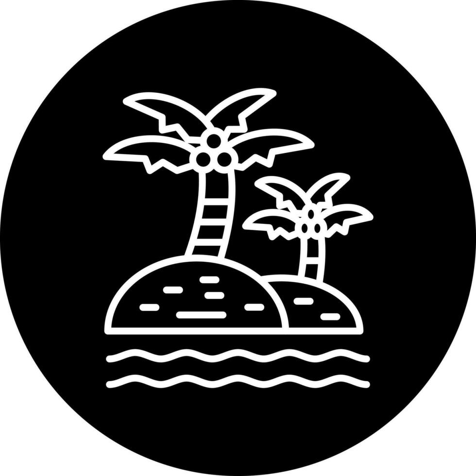 Desert Oasis Vector Icon Style