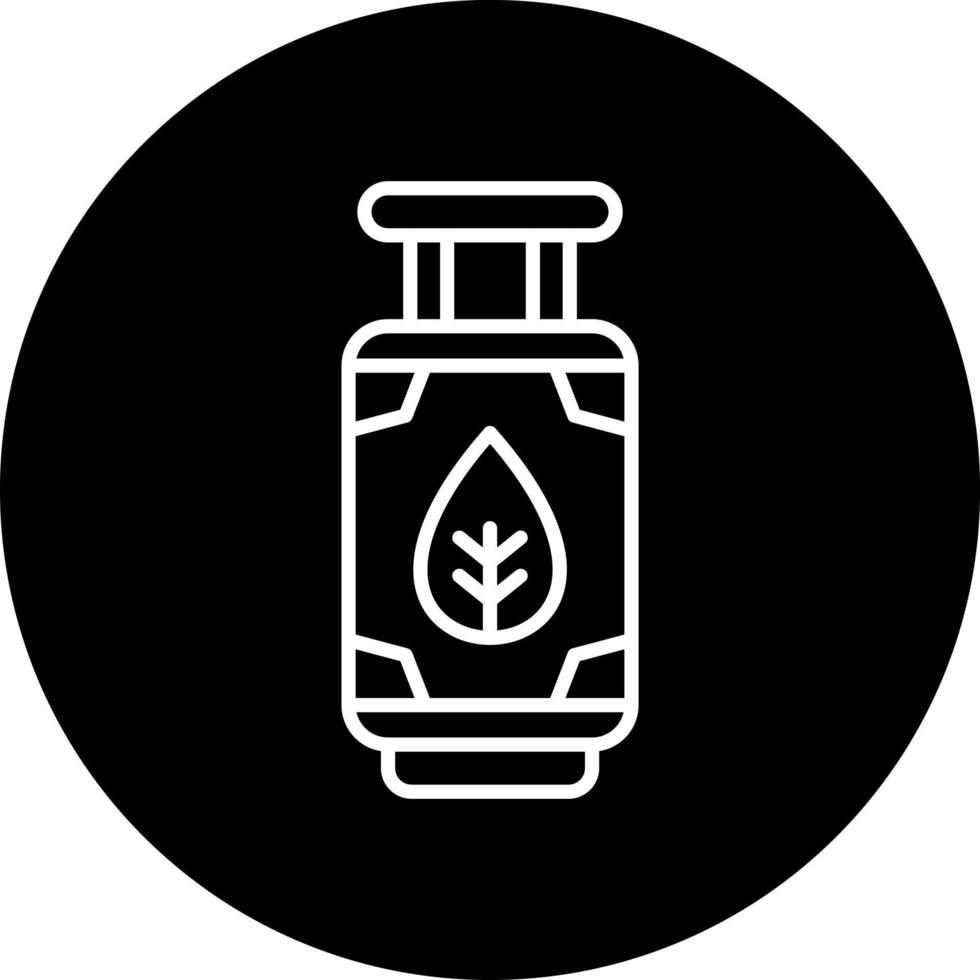 Biogas Cylinder Vector Icon Style