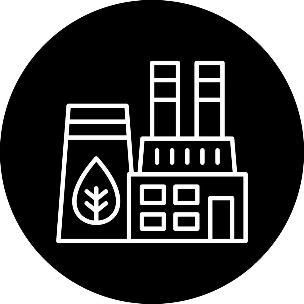 Green Factory Vector Icon Style