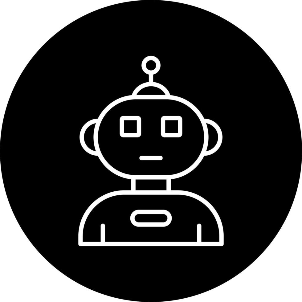 Humanoid Robot Vector Icon Style