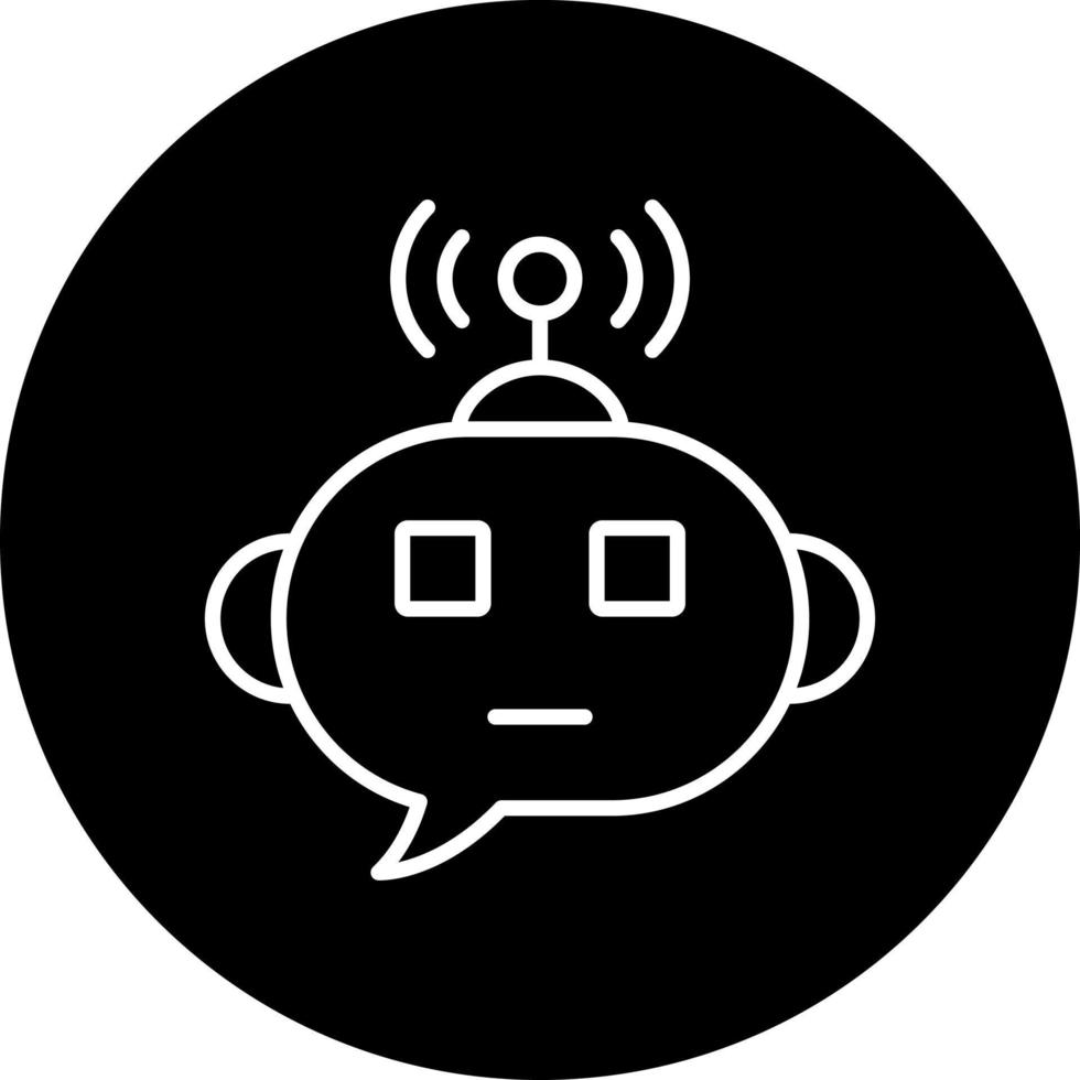 Smart Chat Bot Vector Icon Style