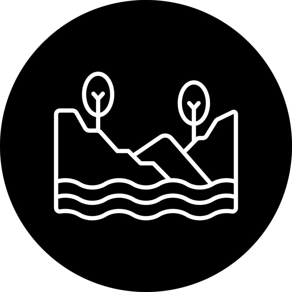 Lake Vector Icon Style