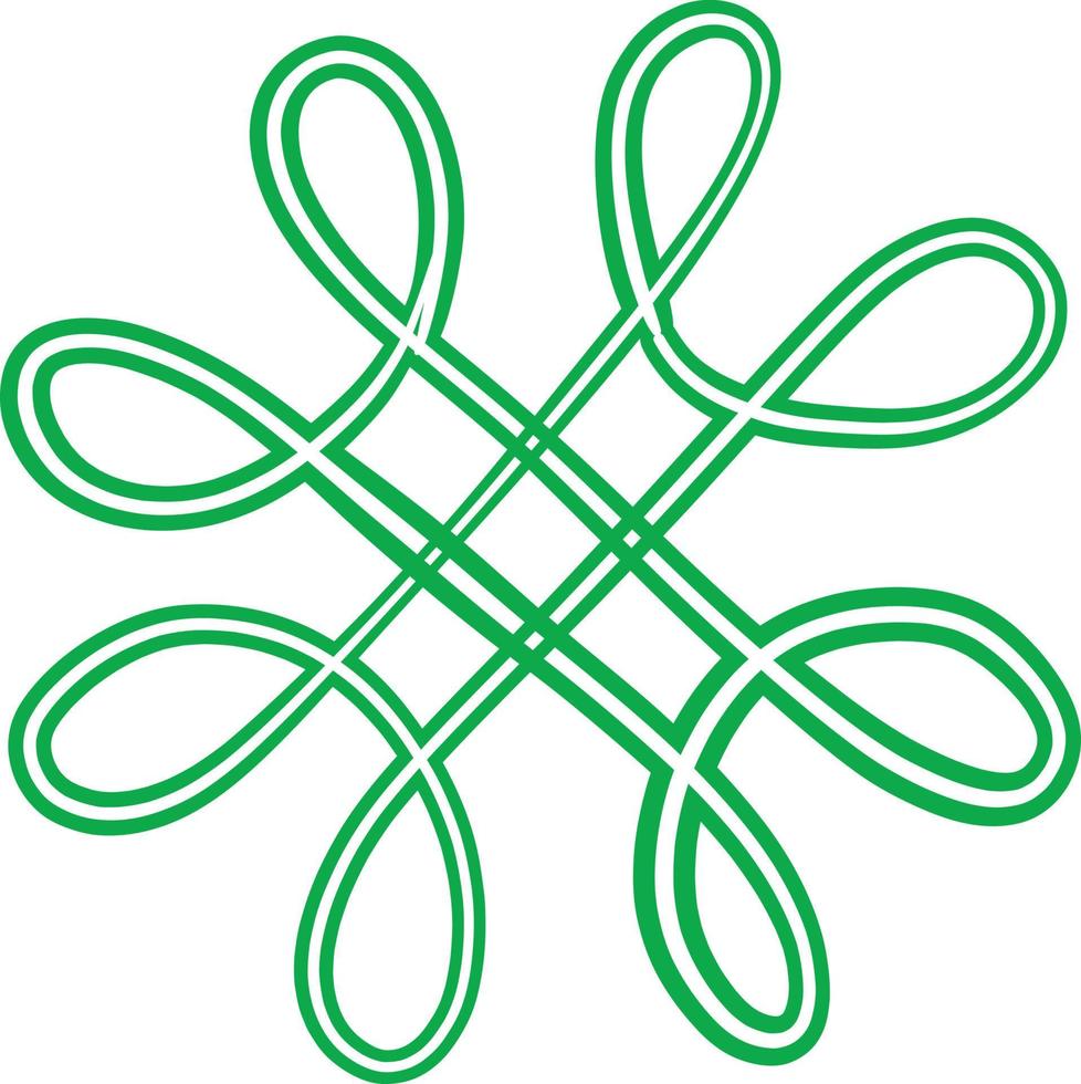 Irish four leaf clover. vector