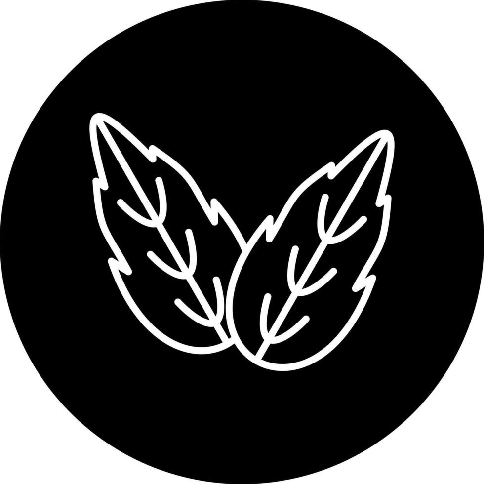 Herb Leaf Vector Icon Style