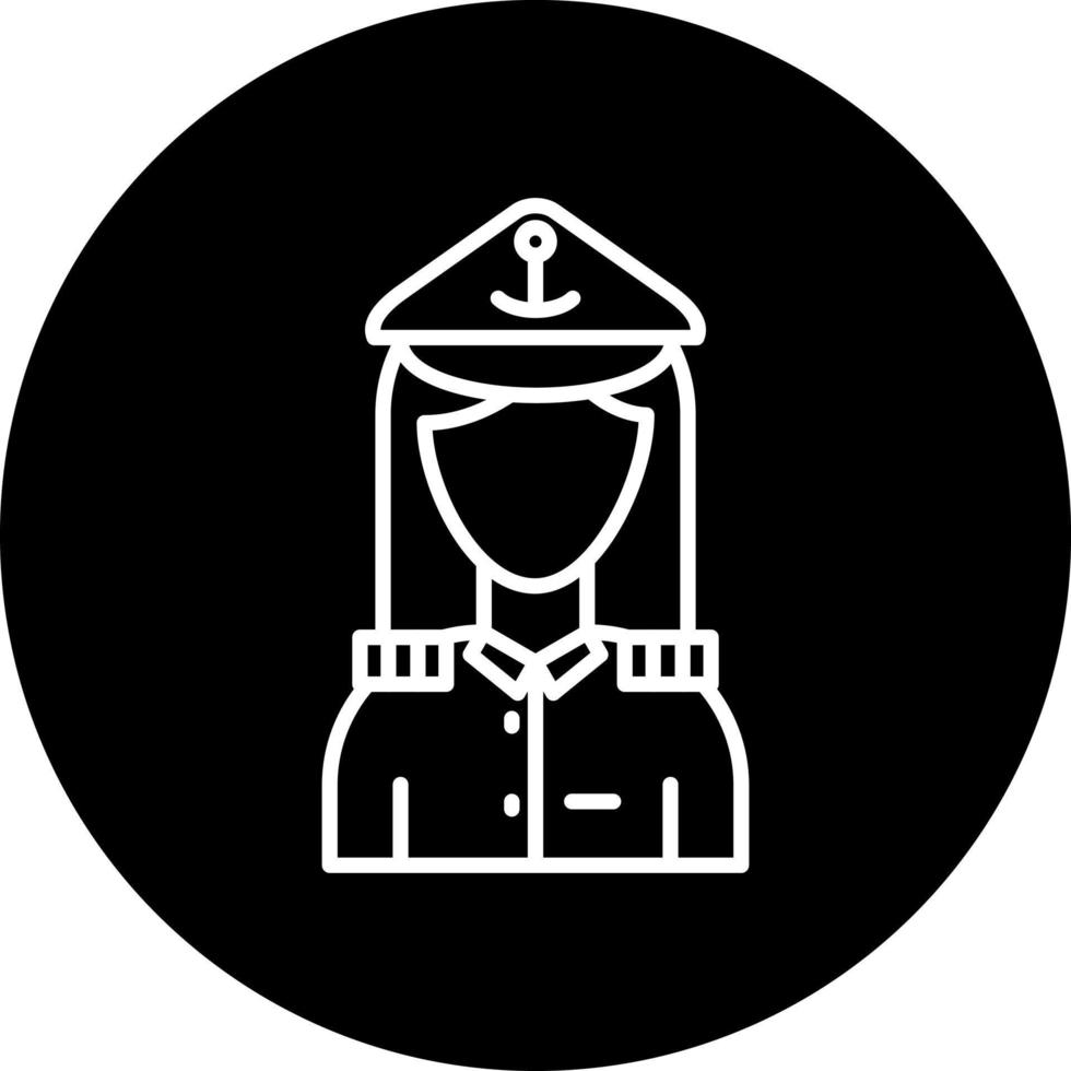 Marine Female Vector Icon Style