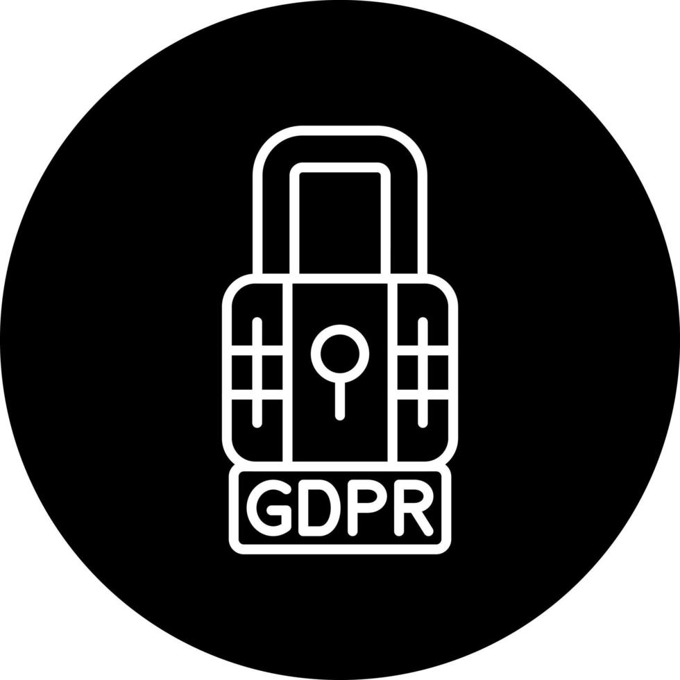 gdpr vector icono estilo