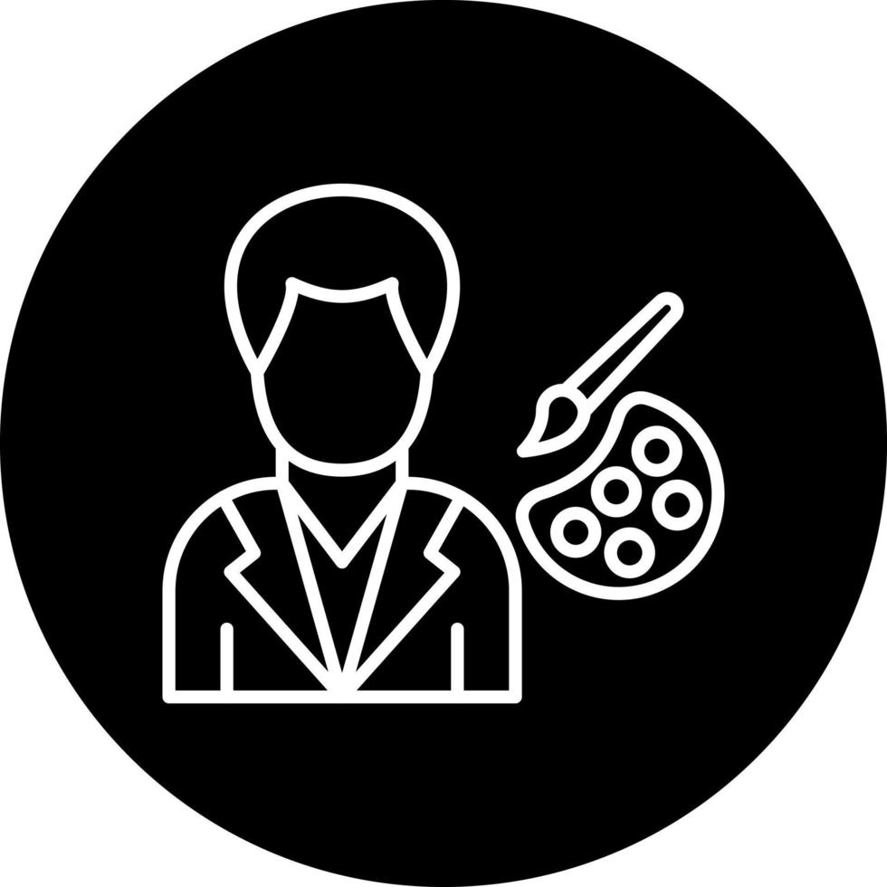 Artist Male Vector Icon Style