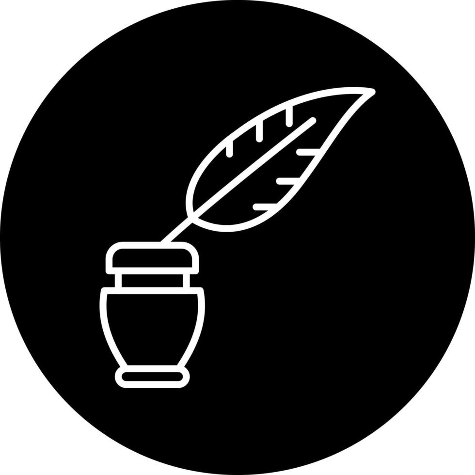 Feather And Ink Vector Icon Style