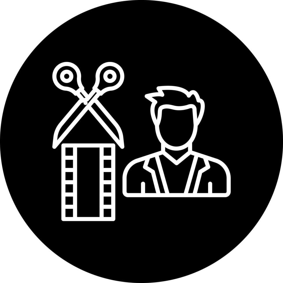 Film Editor Male Vector Icon Style