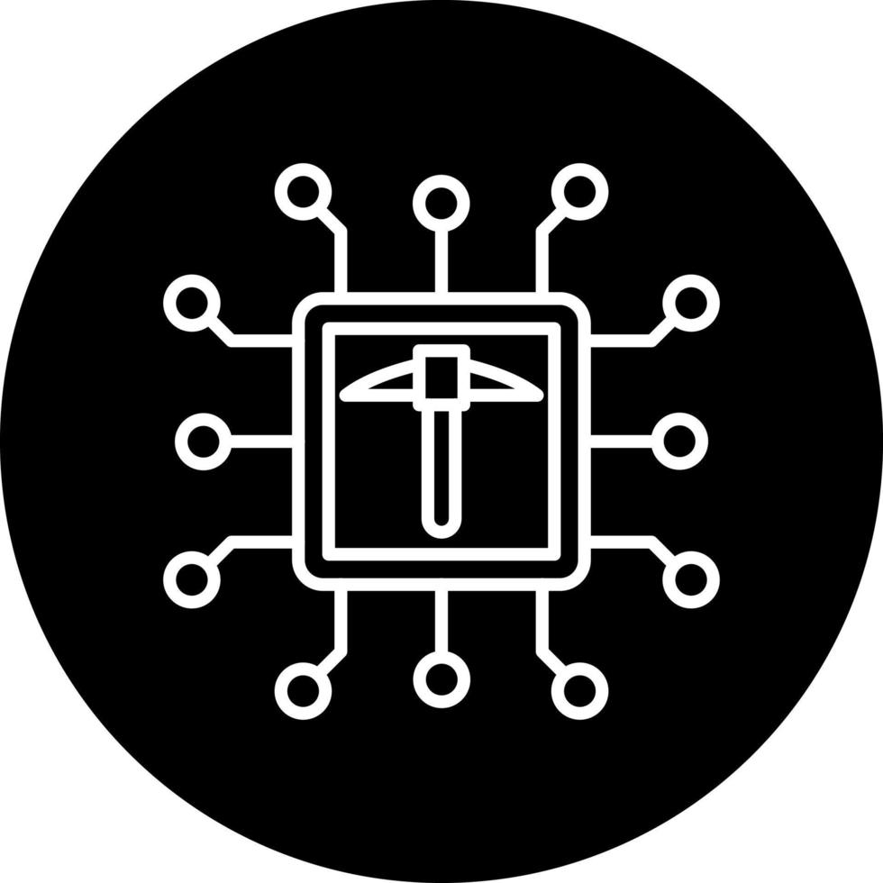 CPU Mining Vector Icon Style