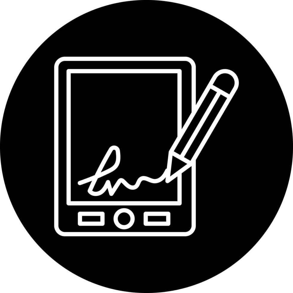 Digital Signature Vector Icon Style