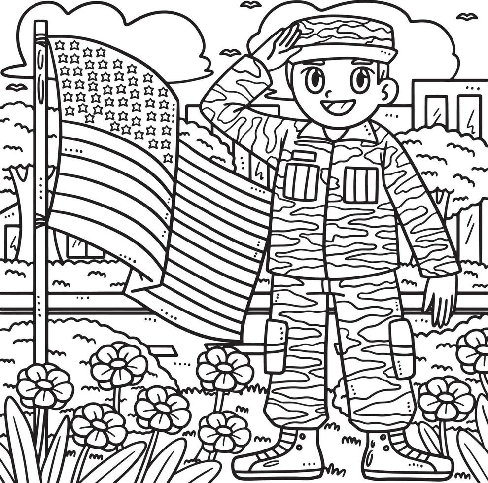 Patriotic Veteran's Day Coloring Pages