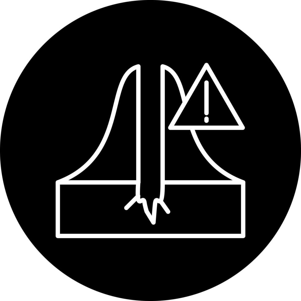 Earthquake Warning Syste Vector Icon Style