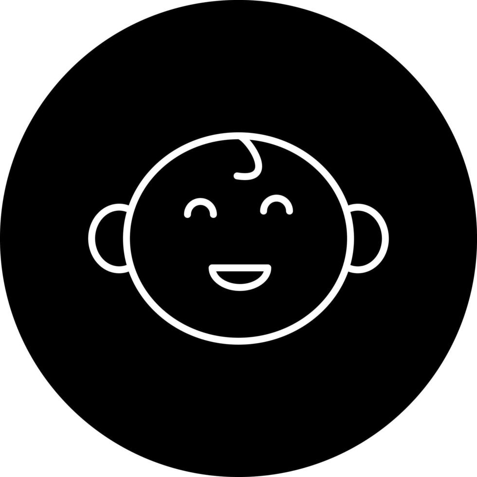 Baby Smile Vector Icon Style