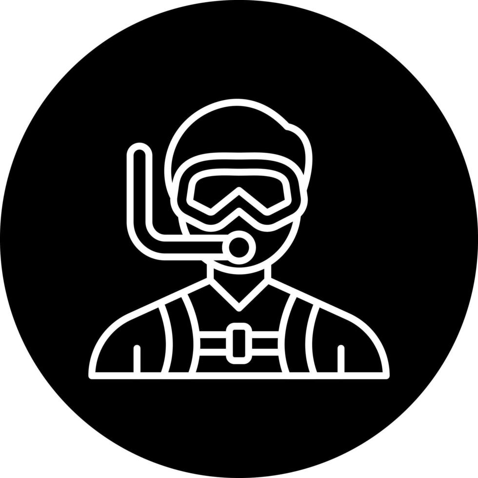 Diver Male Vector Icon Style