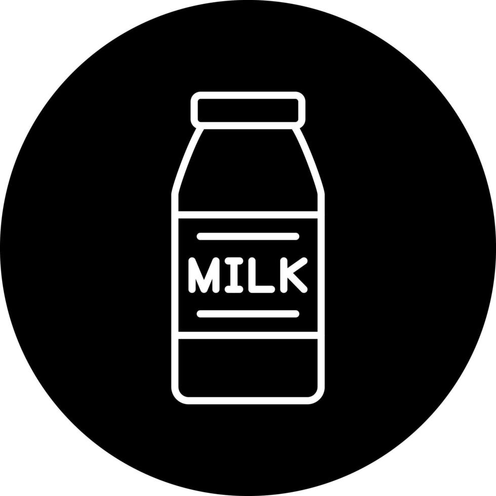 Milk Bottle Vector Icon Style