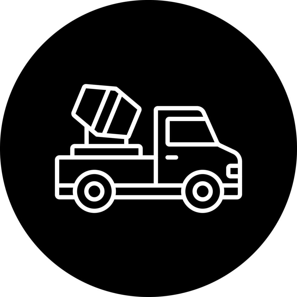 Concrete Mixer Vector Icon Style