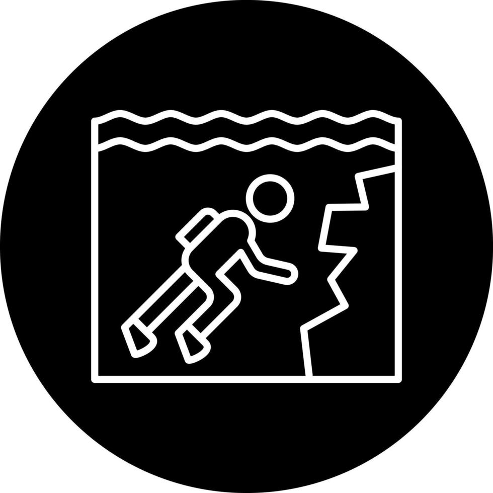 Wall Diving Vector Icon Style