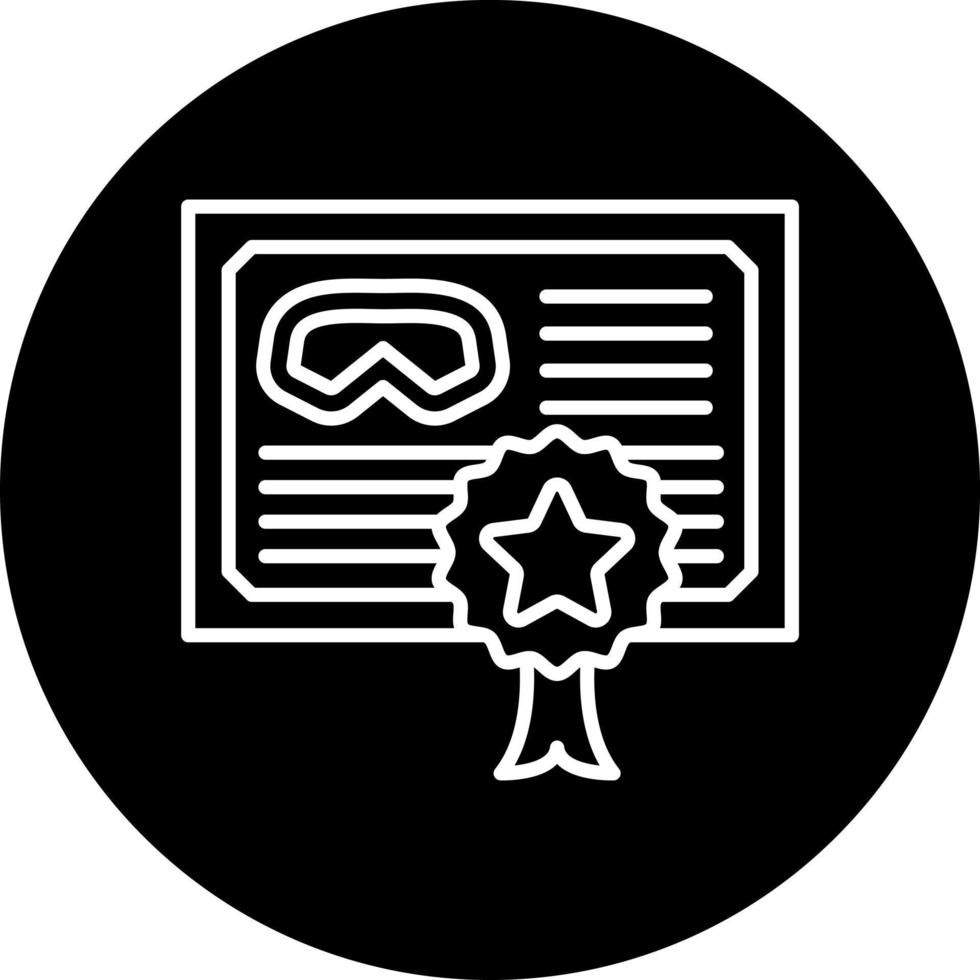 Diving Certificate Vector Icon Style