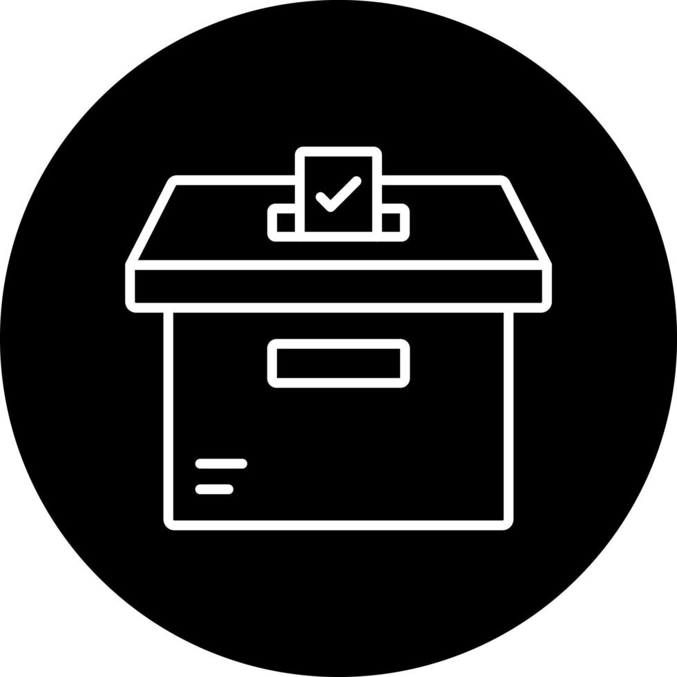 votación caja vector icono estilo