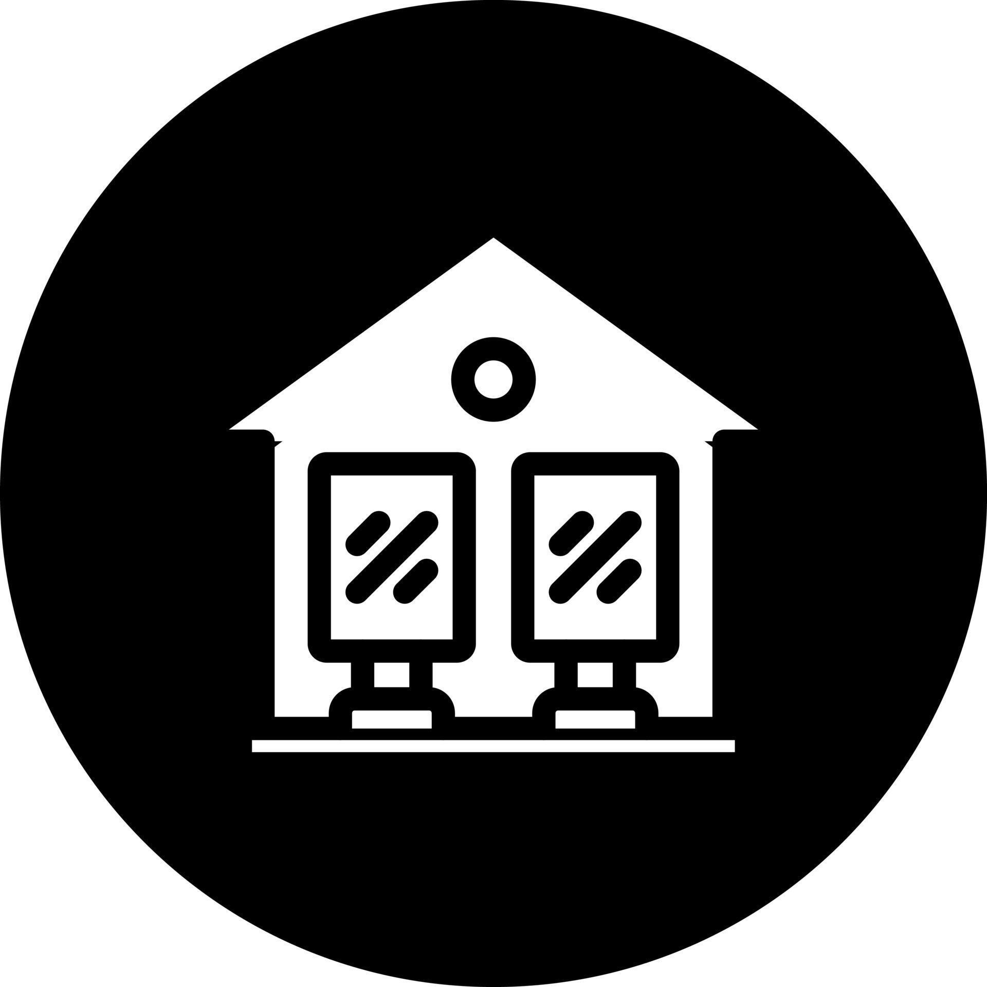 House Of Mirrors Vector Icon Style 22549661 Vector Art at Vecteezy