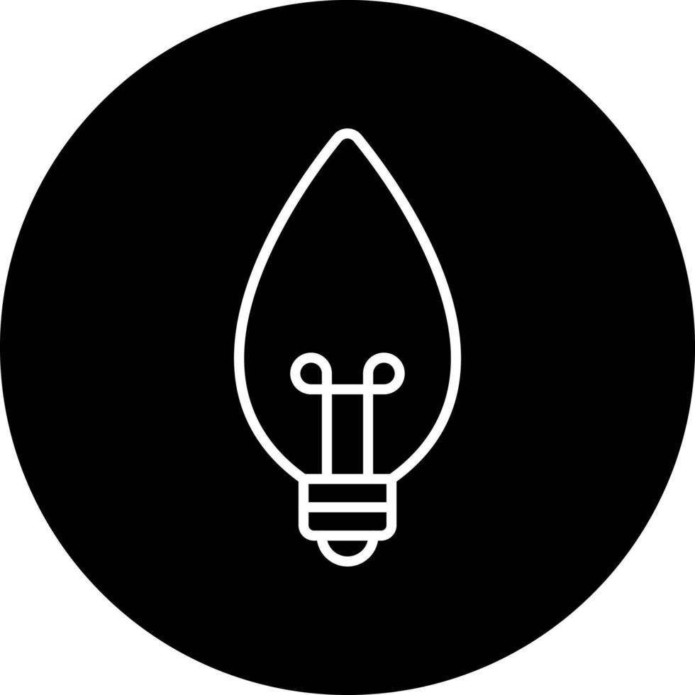 Candle Bulb Vector Icon Style