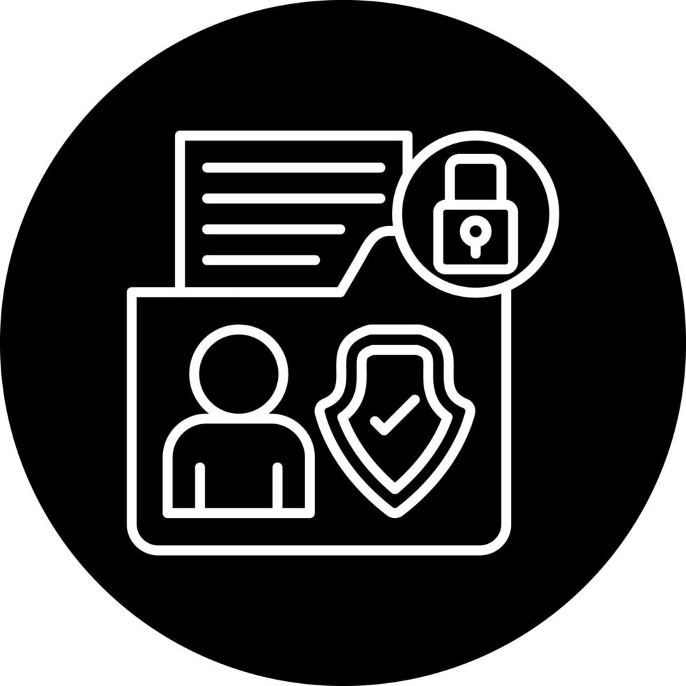Sensitive Personal Data Vector Icon Style