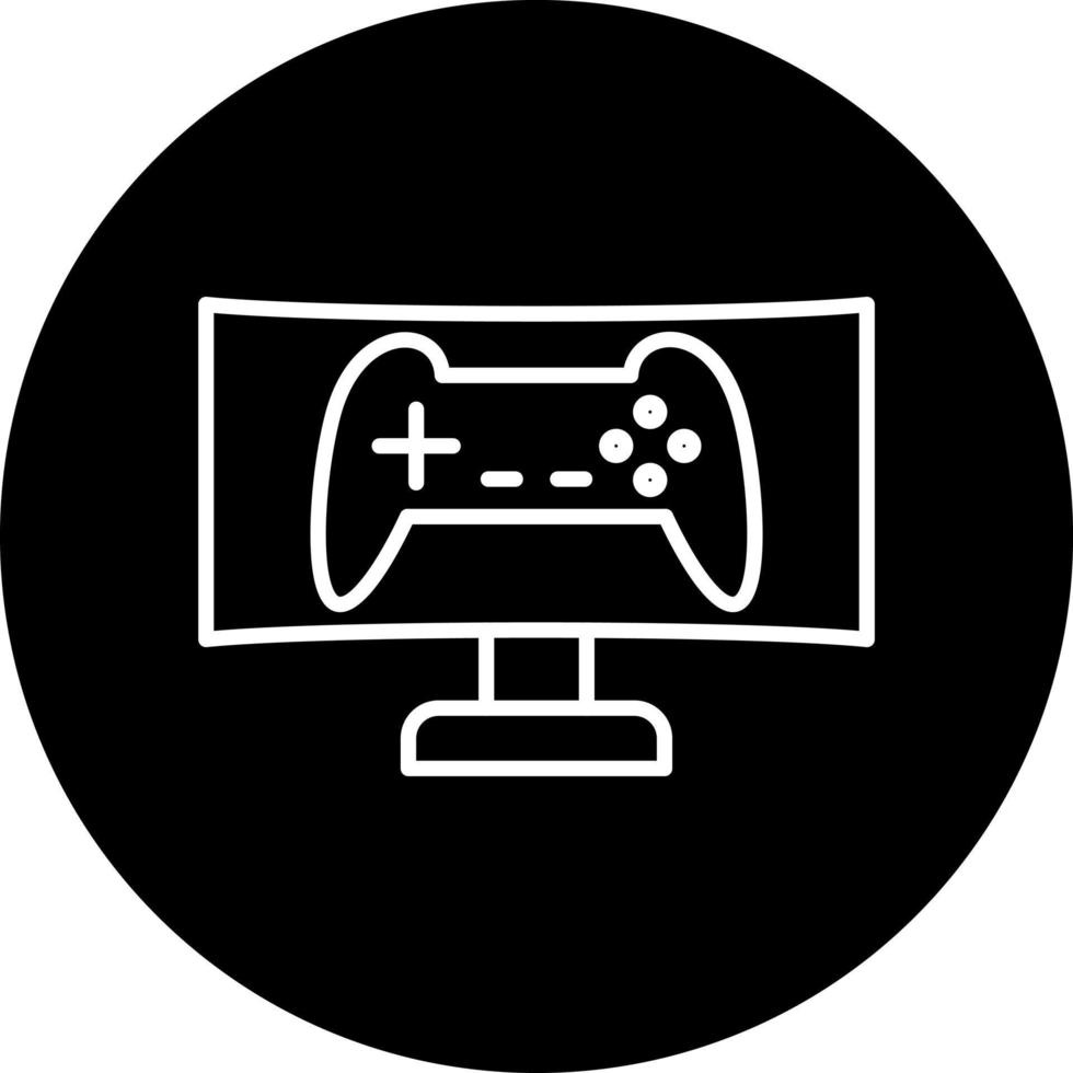 Gaming Monitor Vector Icon Style