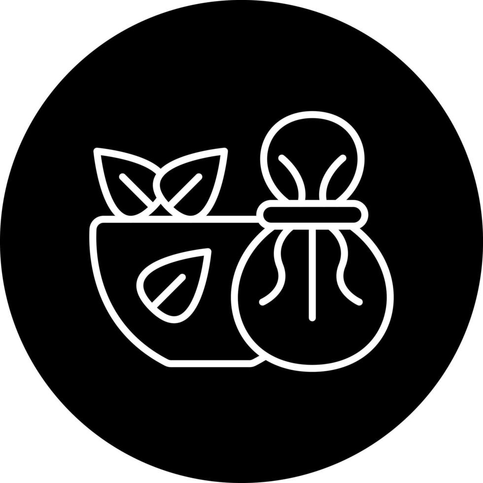 herbario masaje vector icono estilo