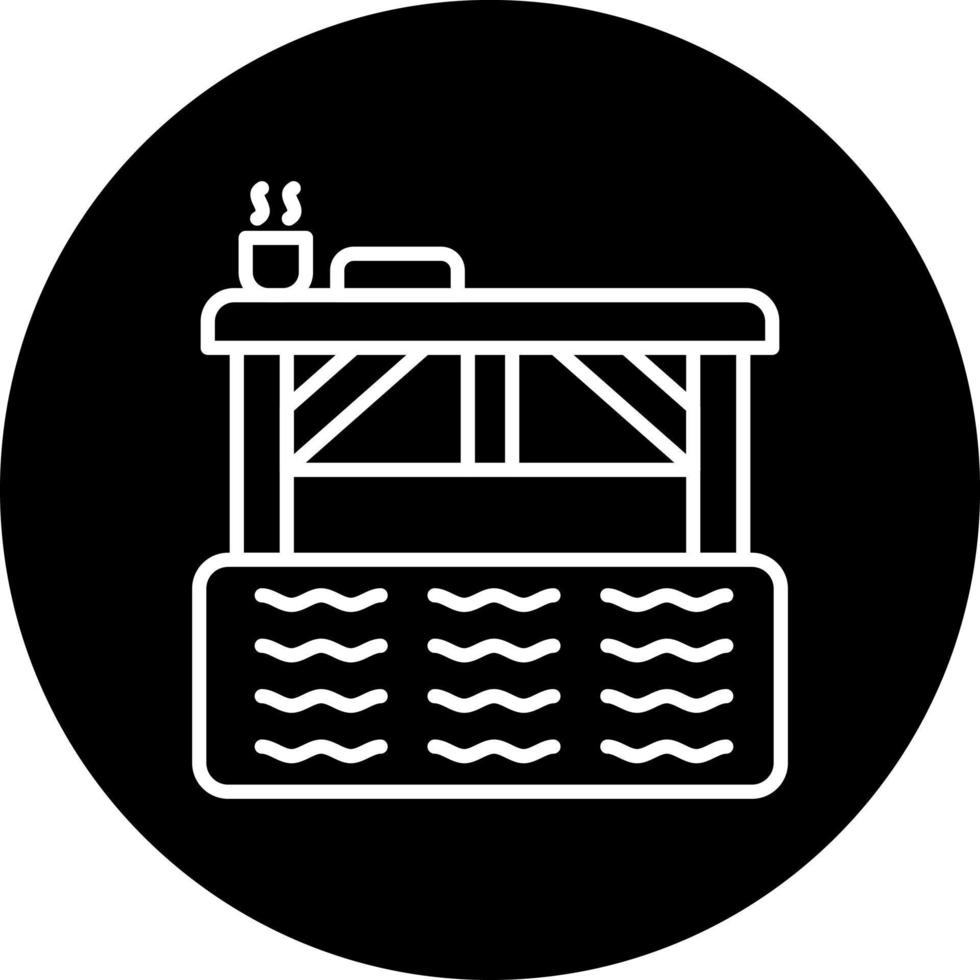 masaje piscina vector icono estilo