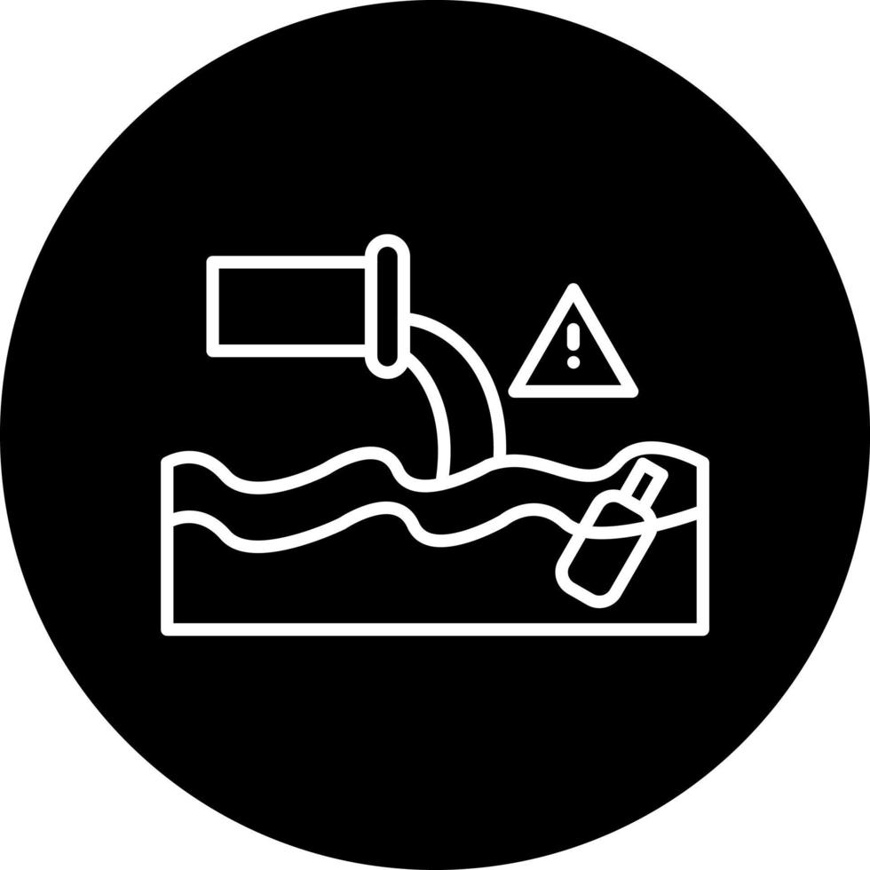 Water Pollution Vector Icon Style