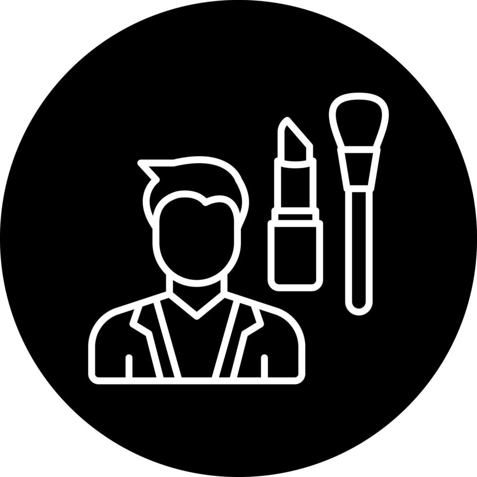 Make Up Artist Male Vector Icon Style