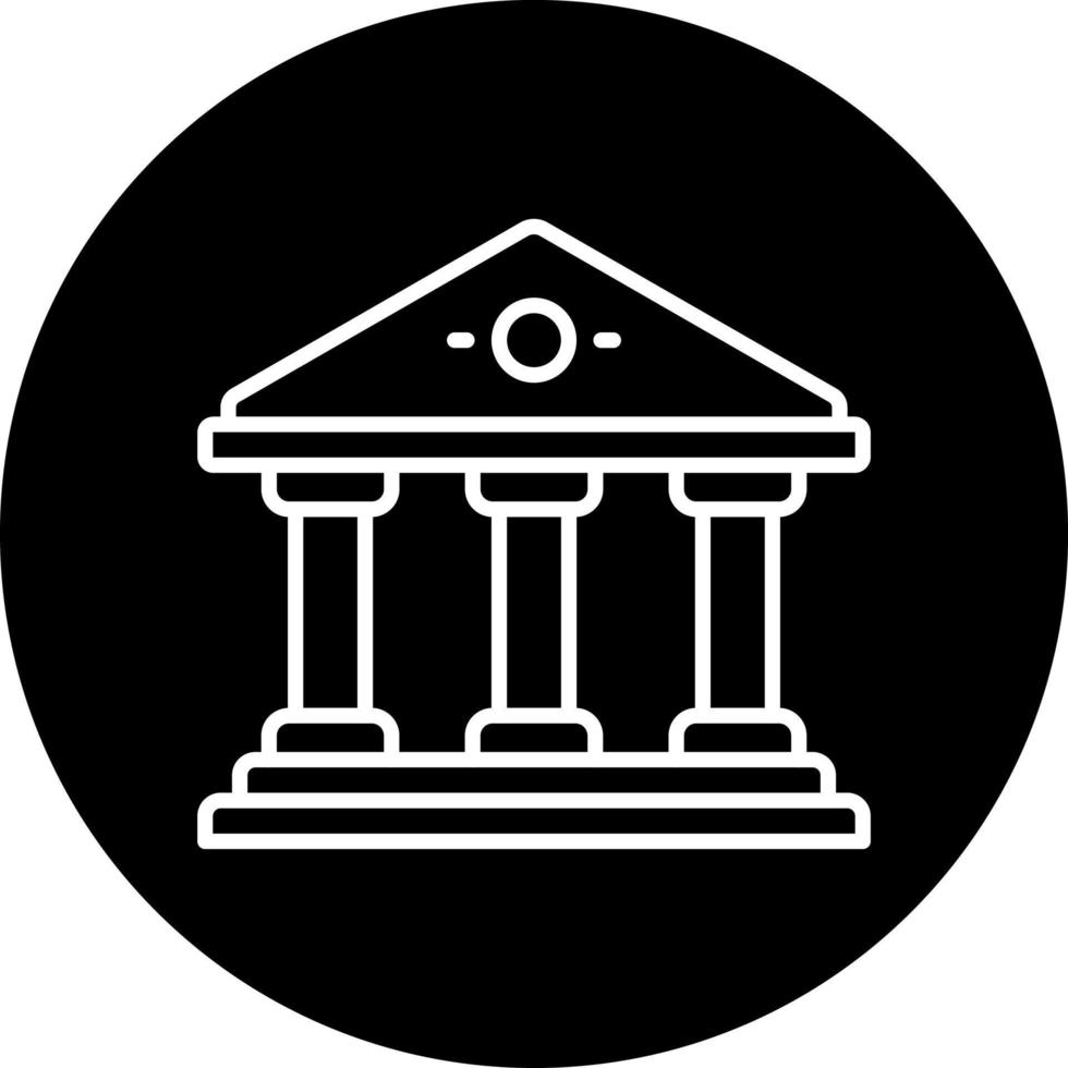 griego templo vector icono estilo