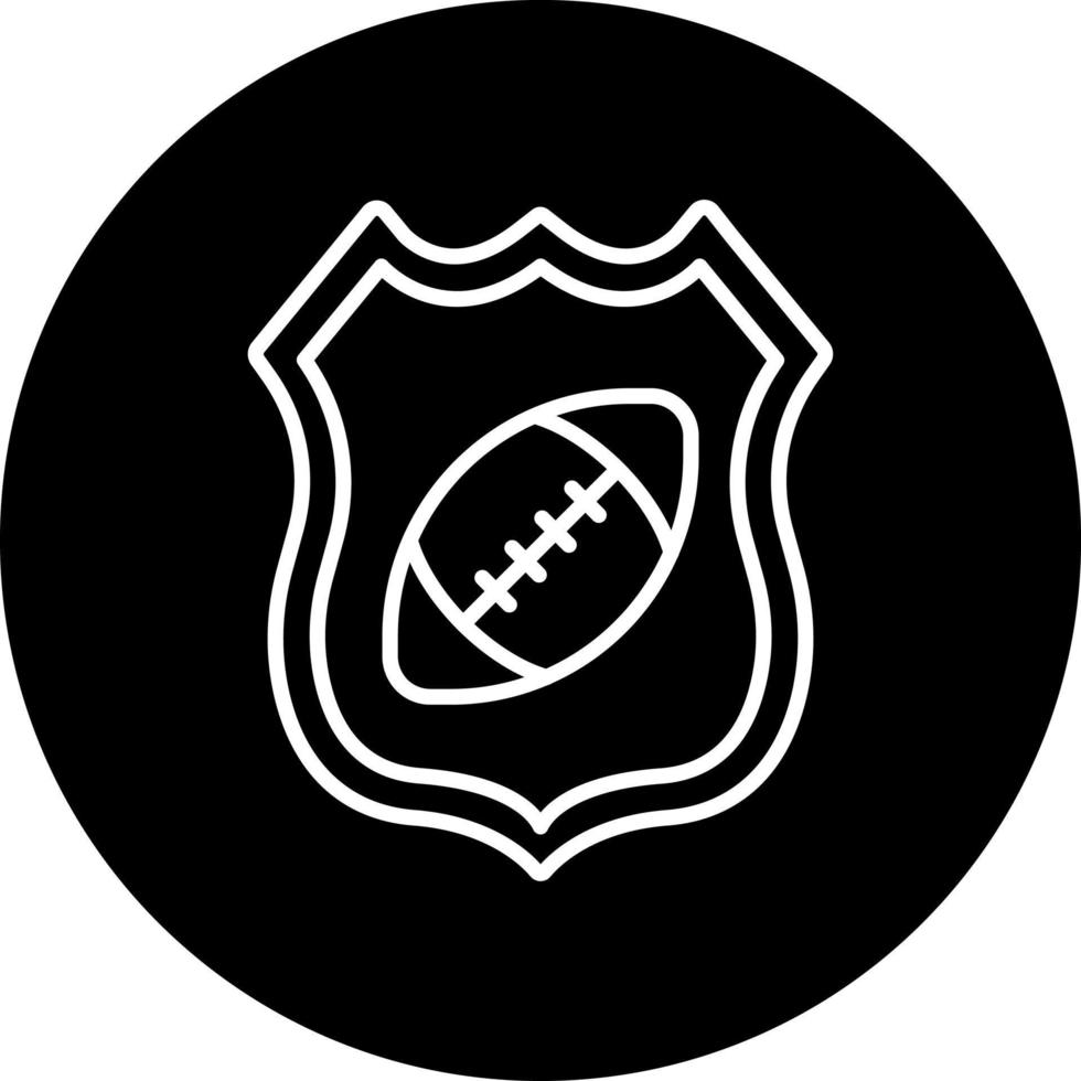 rugby badge Vector Icon Style