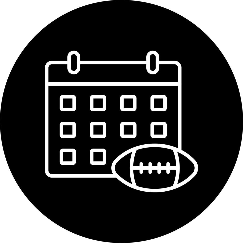 rugby match date Vector Icon Style